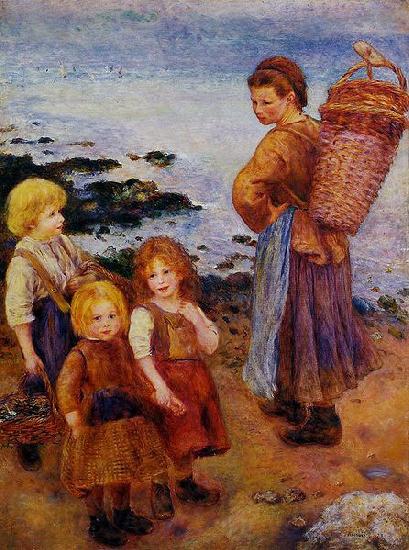 Pierre-Auguste Renoir Les pecheuses de moules a Berneval Norge oil painting art